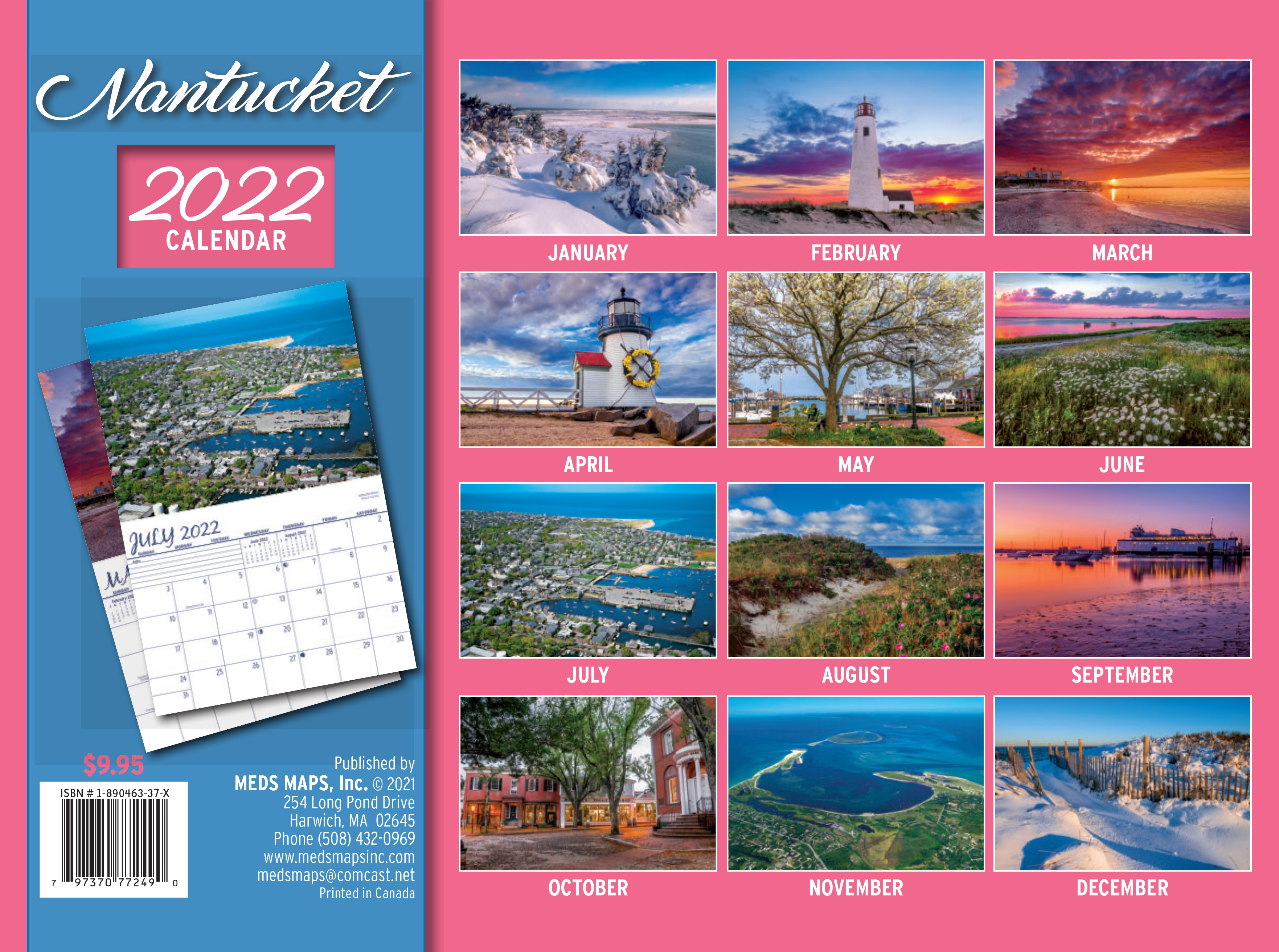 Nantucket Calendar 2022 | Meds Maps Cape Cod