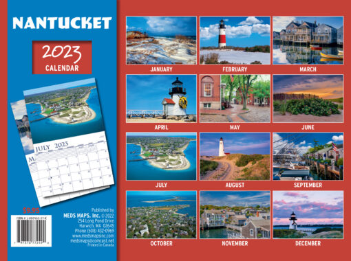 Nantucket Calendar 2023 | Meds Maps Cape Cod